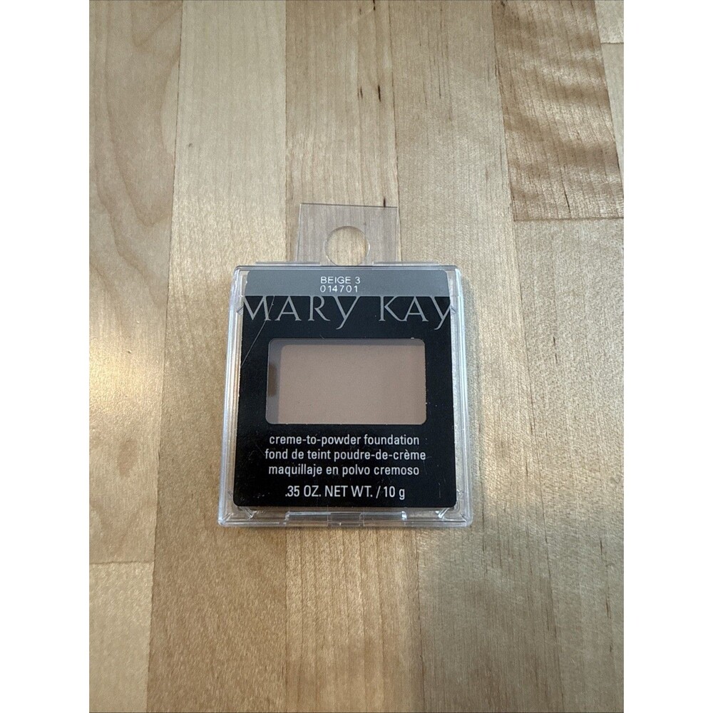 New In Package Mary Kay Creme to Powder Foundation Beige 3 Full Size 014701